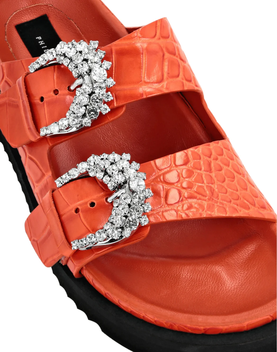 Buckle Slides Crystal, цвет: Оранжевый