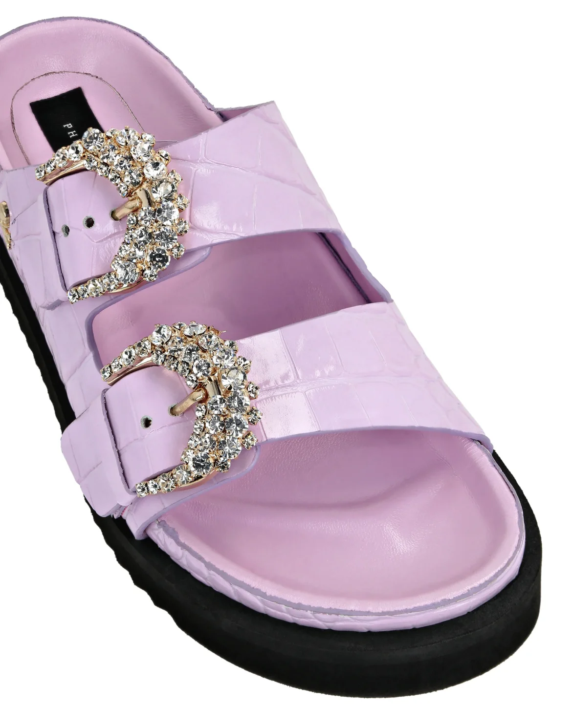 Buckle Slides Crystal, цвет: Розовый