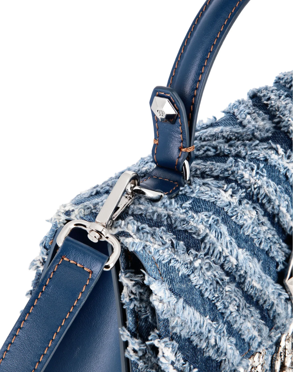 Denim Large Handle  Bag, цвет: Синий