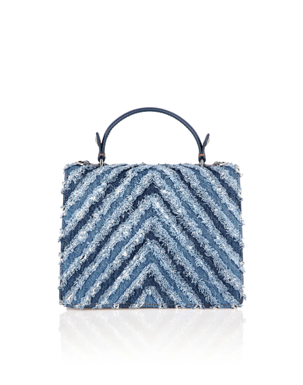 Denim Large Handle  Bag, цвет: Синий