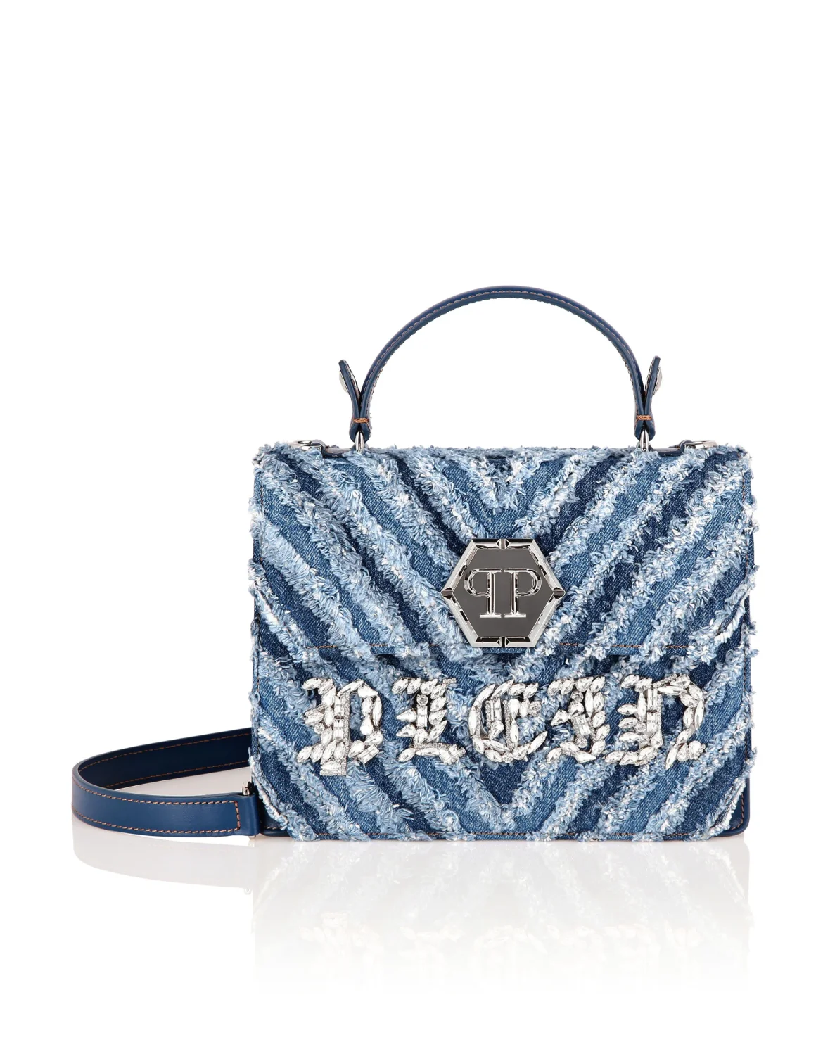 Denim Large Handle  Bag, цвет: Синий