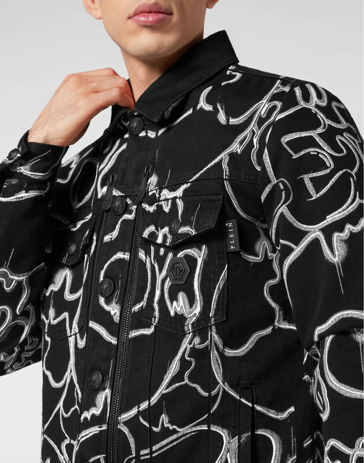 Denim Jacket Skull, цвет: Черный