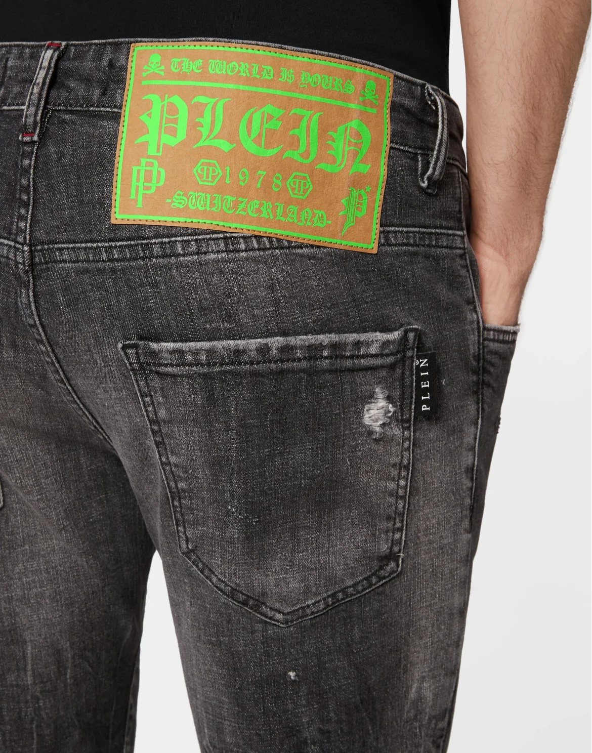 Denim Trousers Skinny Fit Lion Circus, цвет: Черный