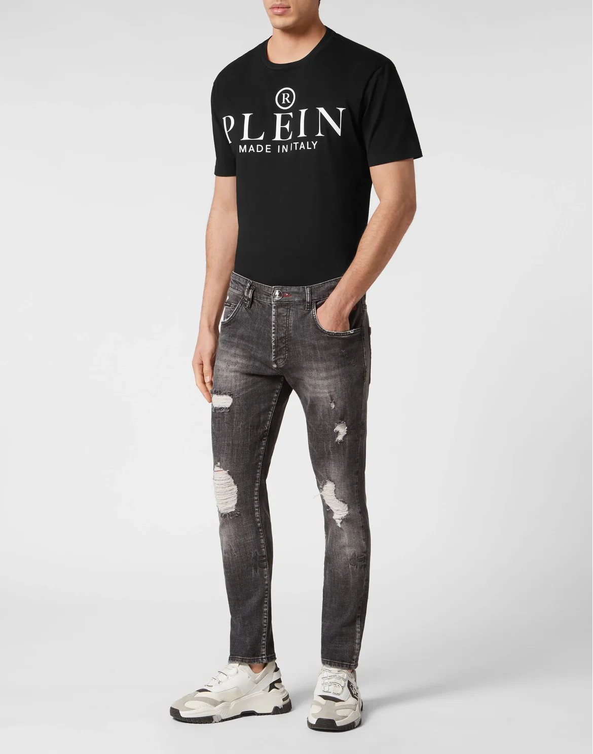 Denim Trousers Skinny Fit Lion Circus, цвет: Черный