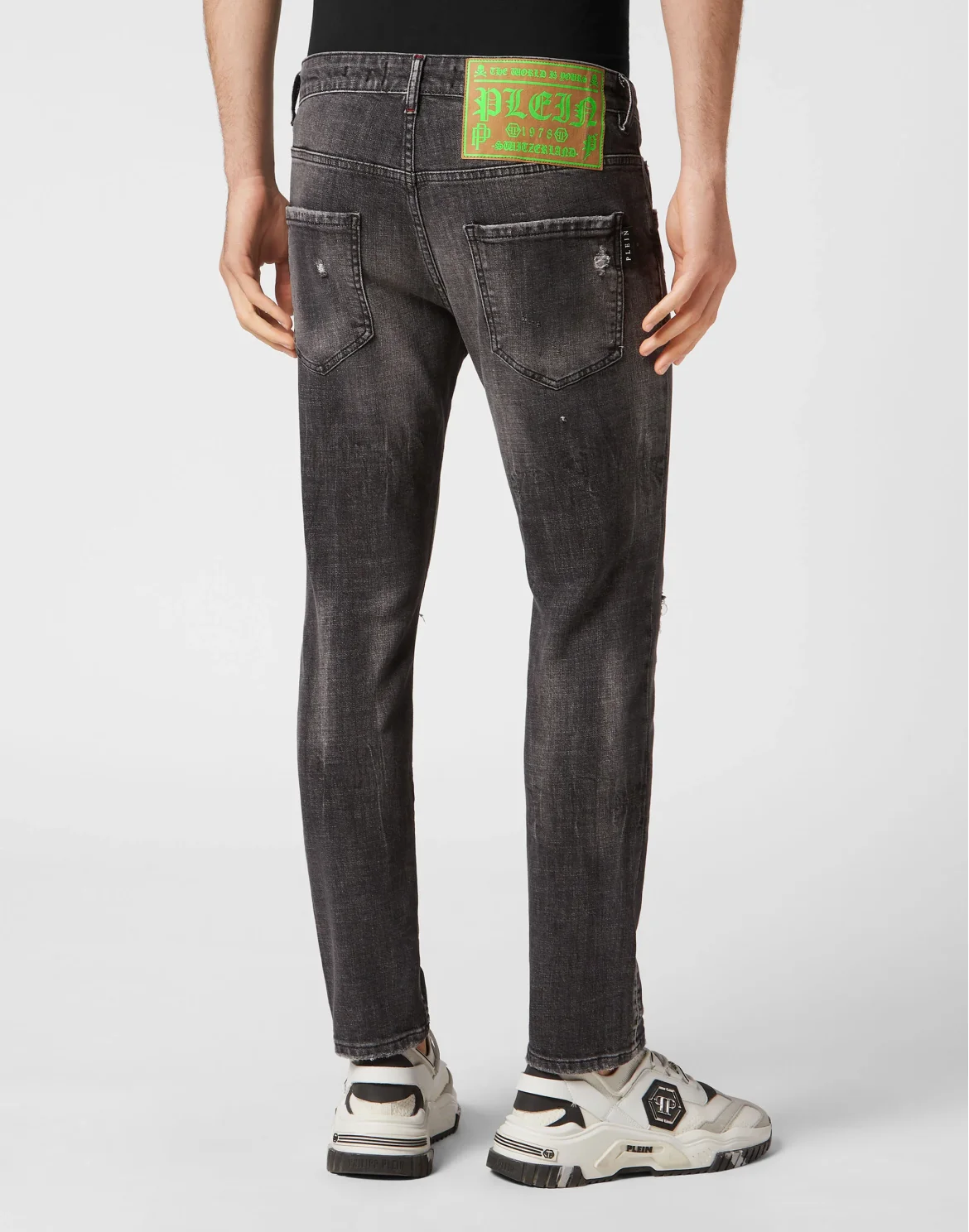 Denim Trousers Skinny Fit Lion Circus, цвет: Черный