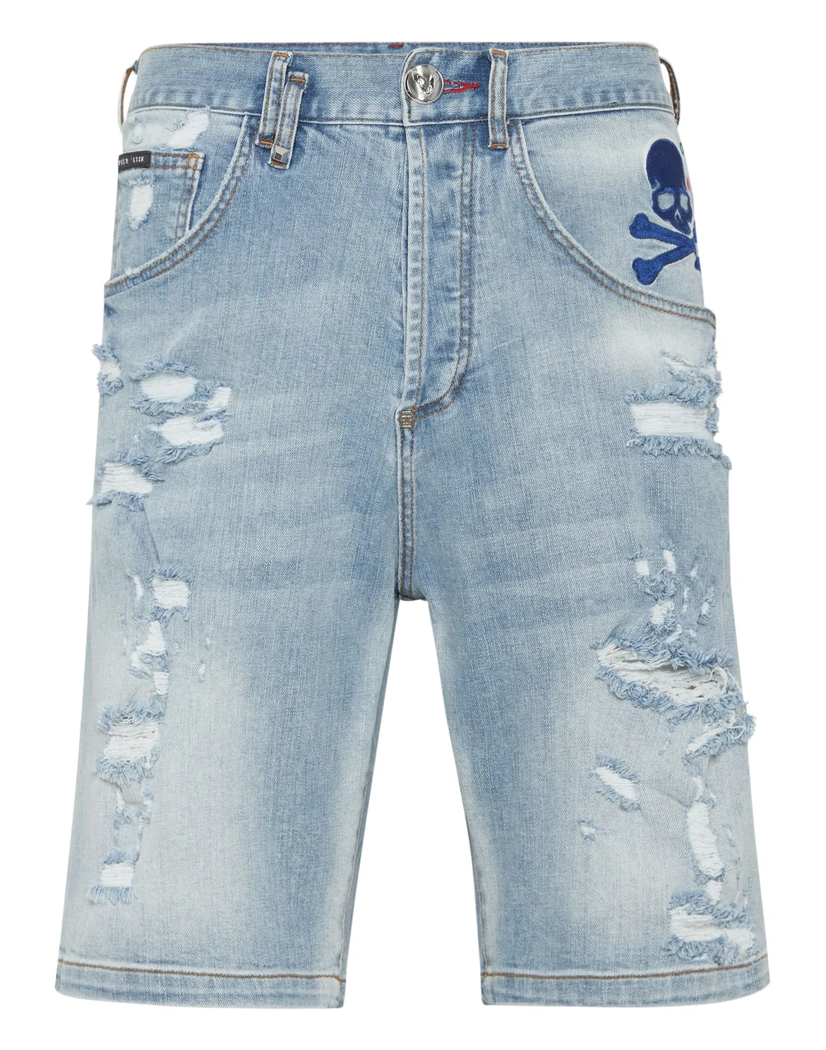 Denim Shorts Formentera Fit Skull&Bones, цвет: Синий