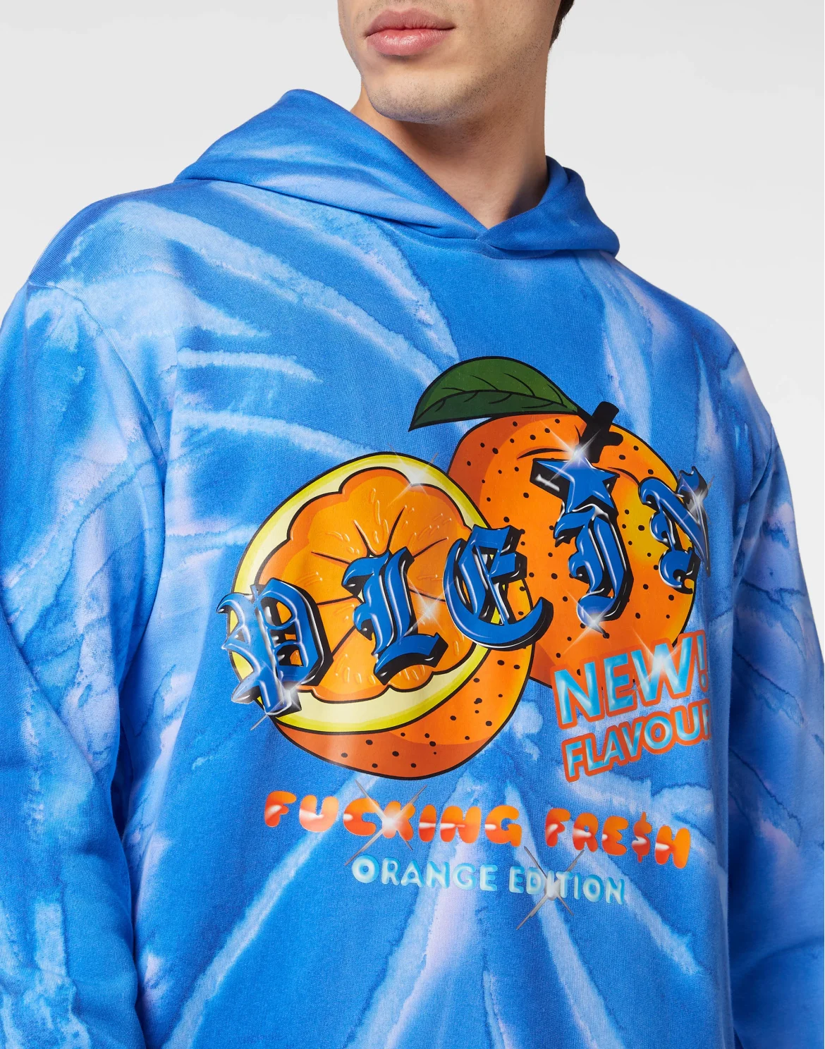 Tie-dye Hoodie sweatshirt Tutti Frutti, цвет: Синий
