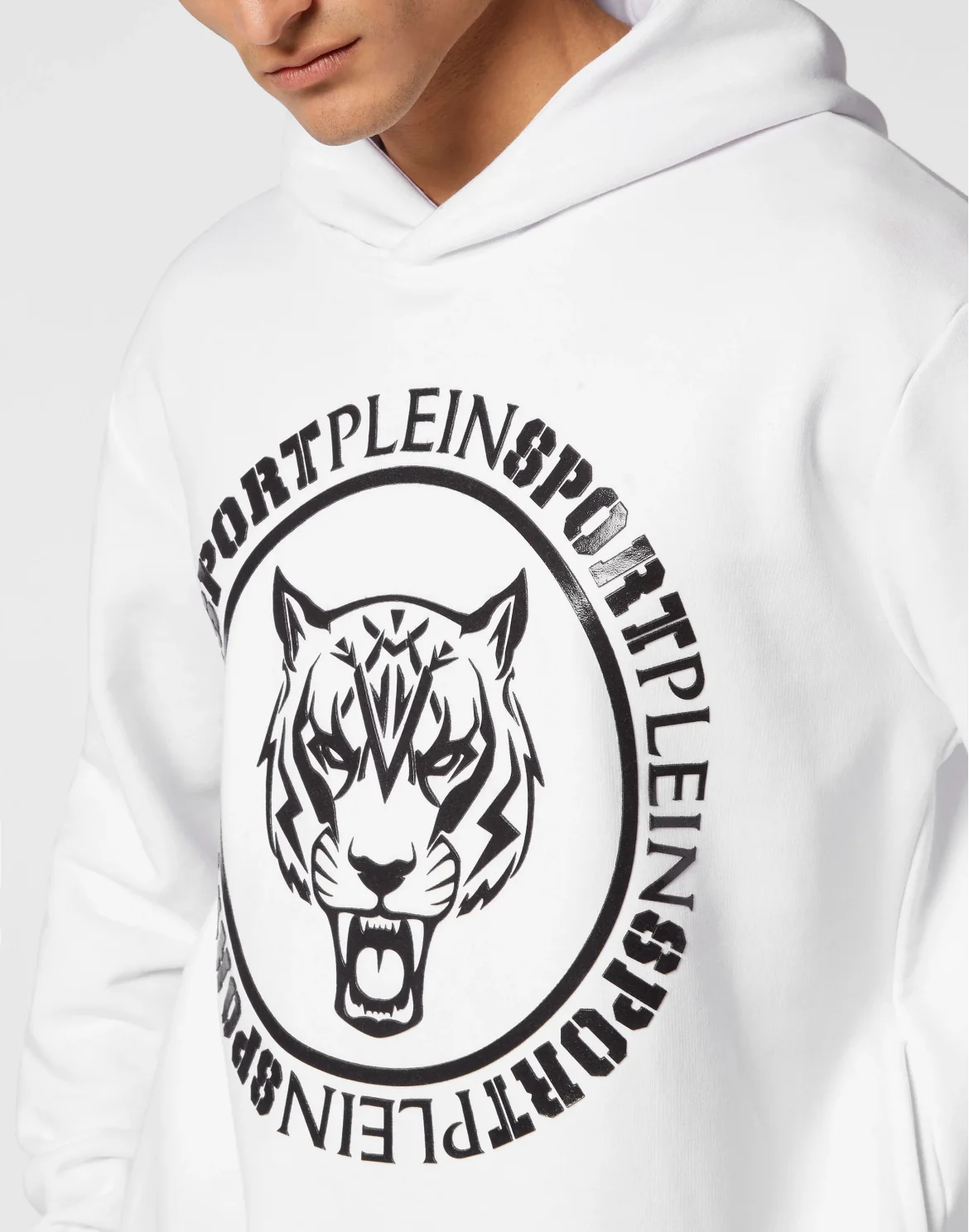 Hoodie sweatshirt Carbon Tiger, цвет: Белый