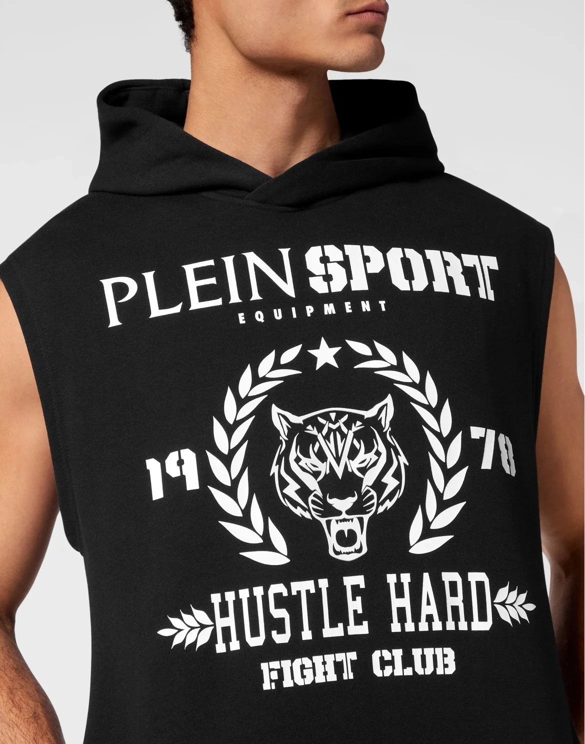 Sleeveless Hoodie sweatshirt Tiger, цвет: Черный