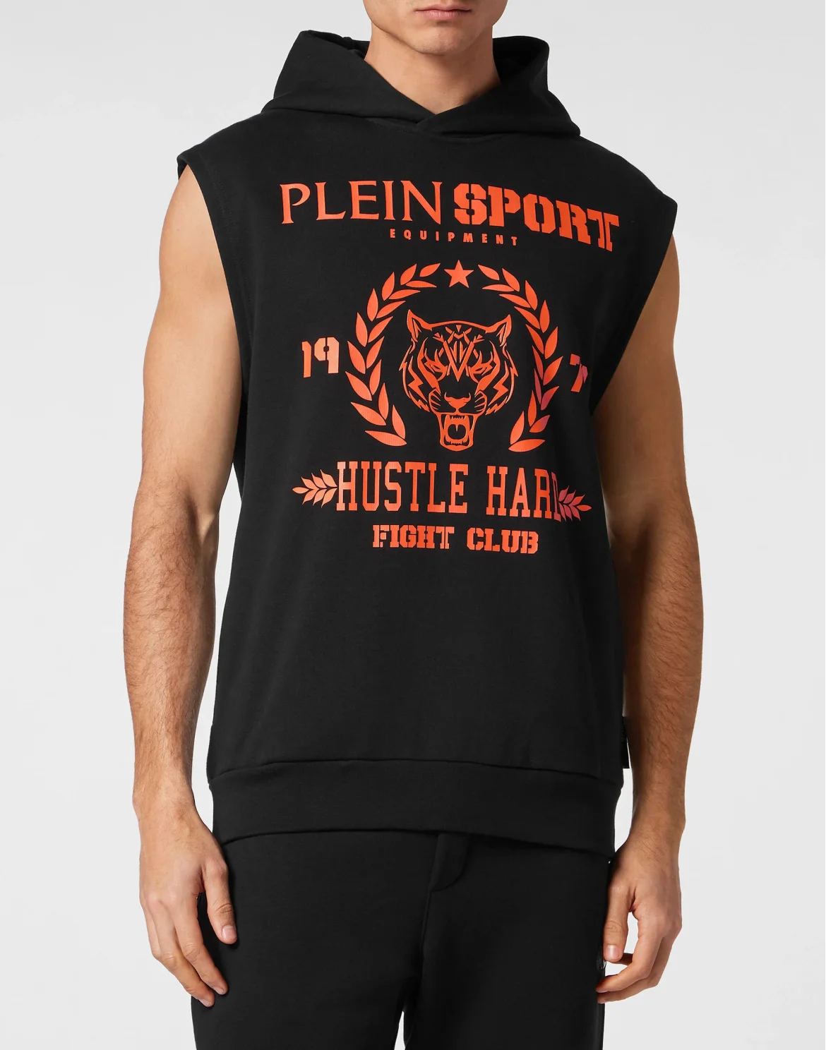 Sleeveless Hoodie sweatshirt Tiger, цвет: Черный