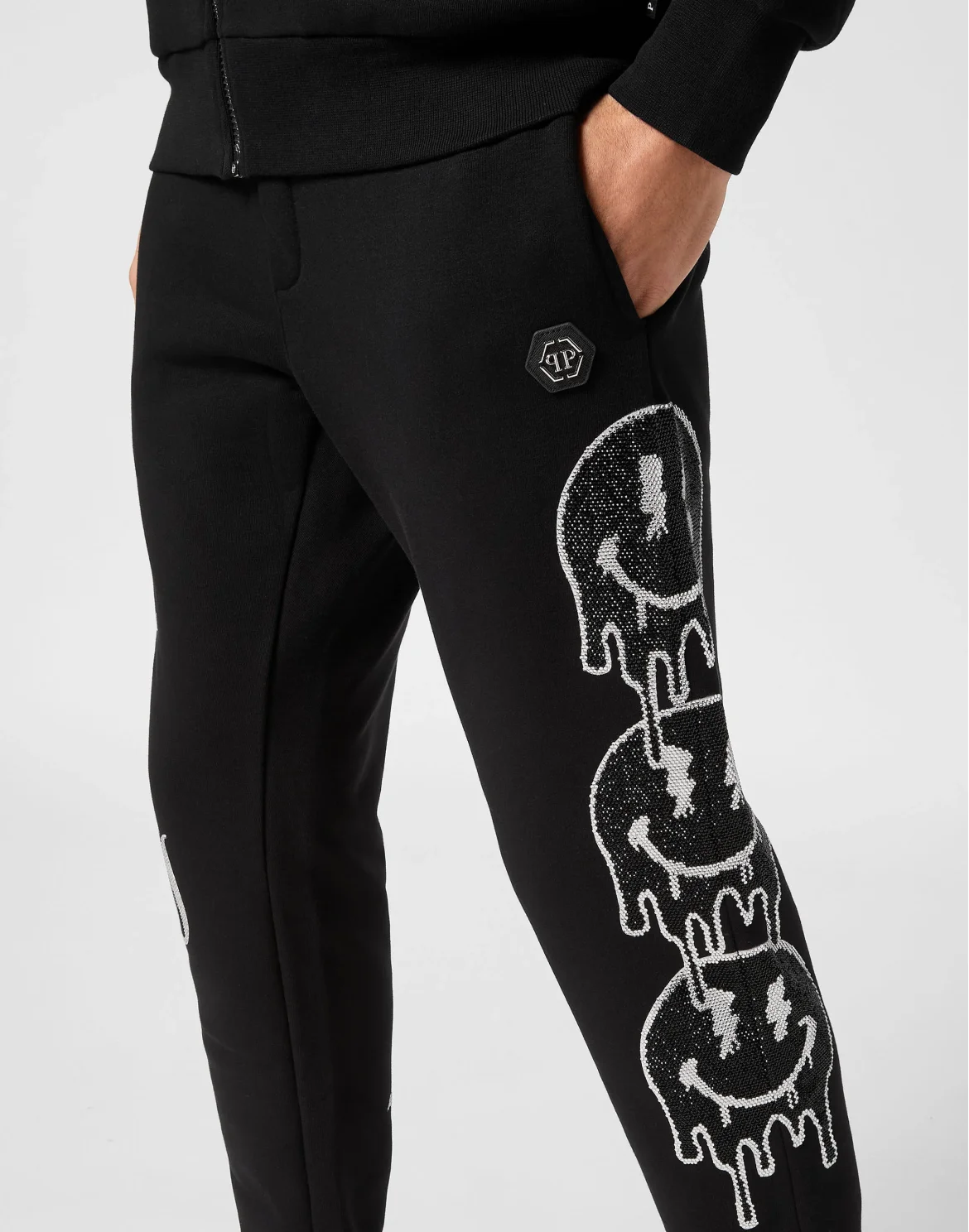Jogging Set: Hoodie/Trousers Skeleton, цвет: Черный