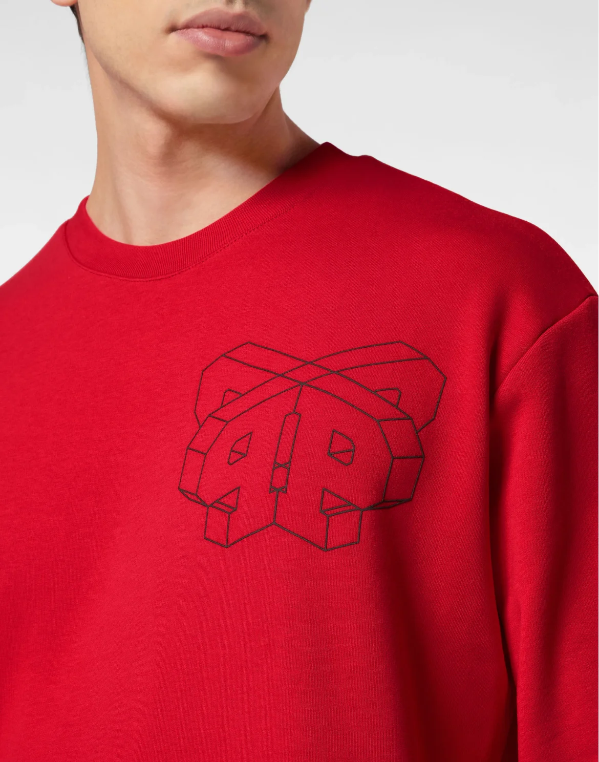 T-shirt Round Neck SS Wire Frame, цвет: Красный