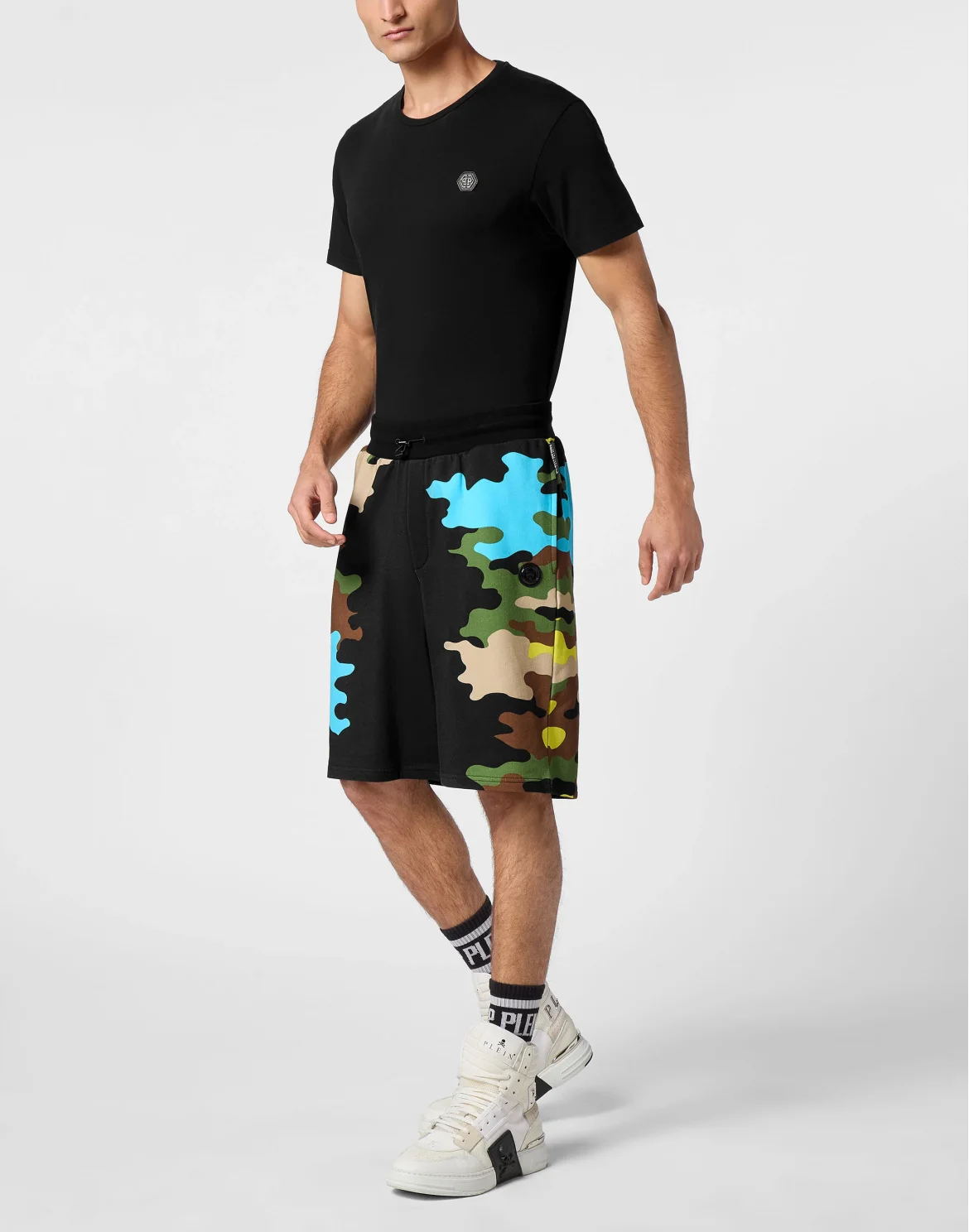 Jogging Shorts Camouflage, цвет: Черный