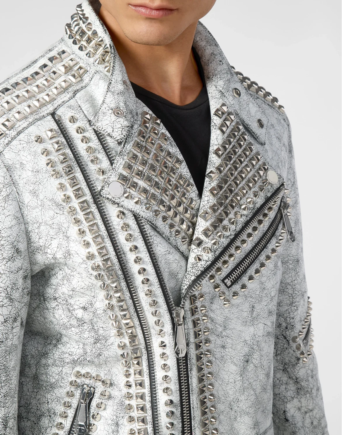Leather Jacket Studs, цвет: Белый