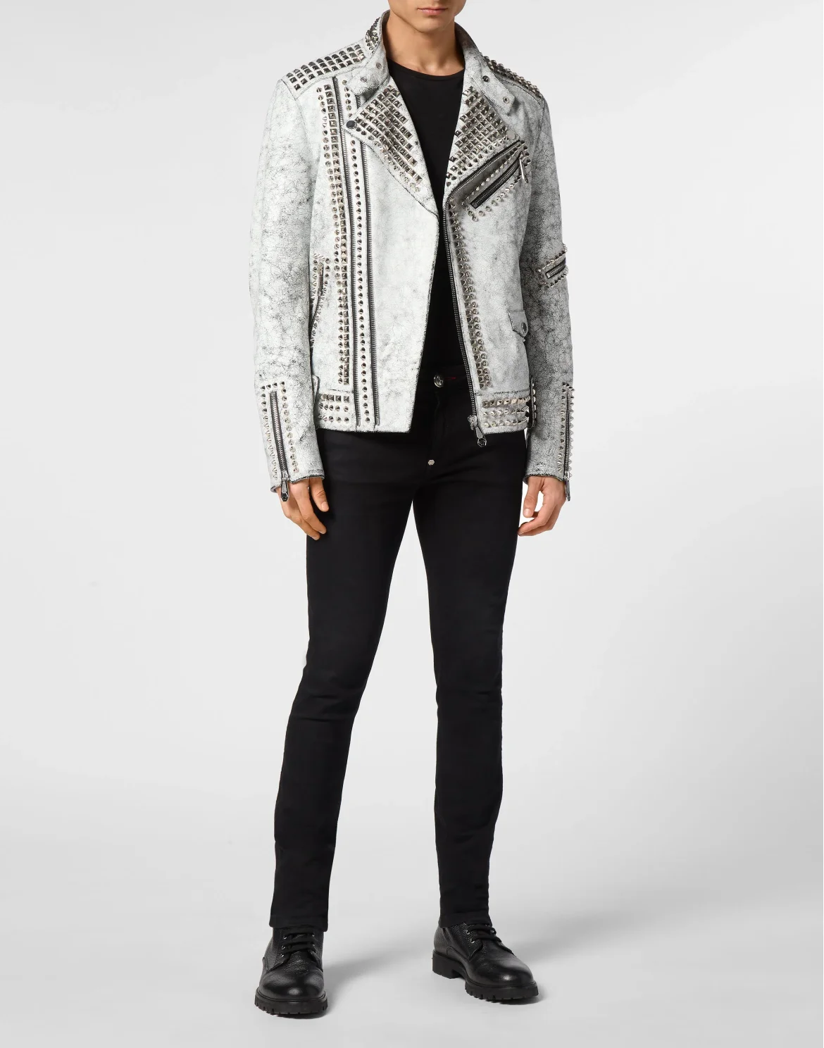Leather Jacket Studs, цвет: Белый