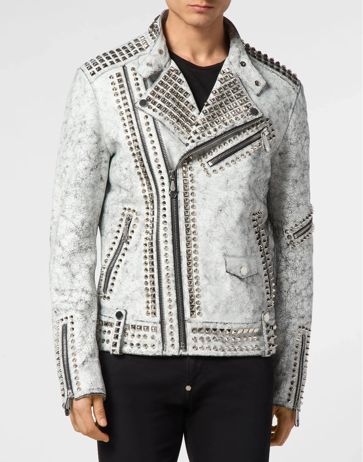 Leather Jacket Studs, цвет: Белый