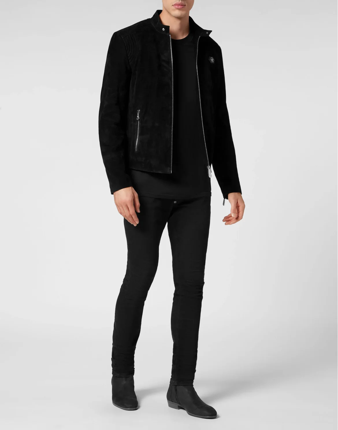 Suede Moto Jacket, цвет: Черный
