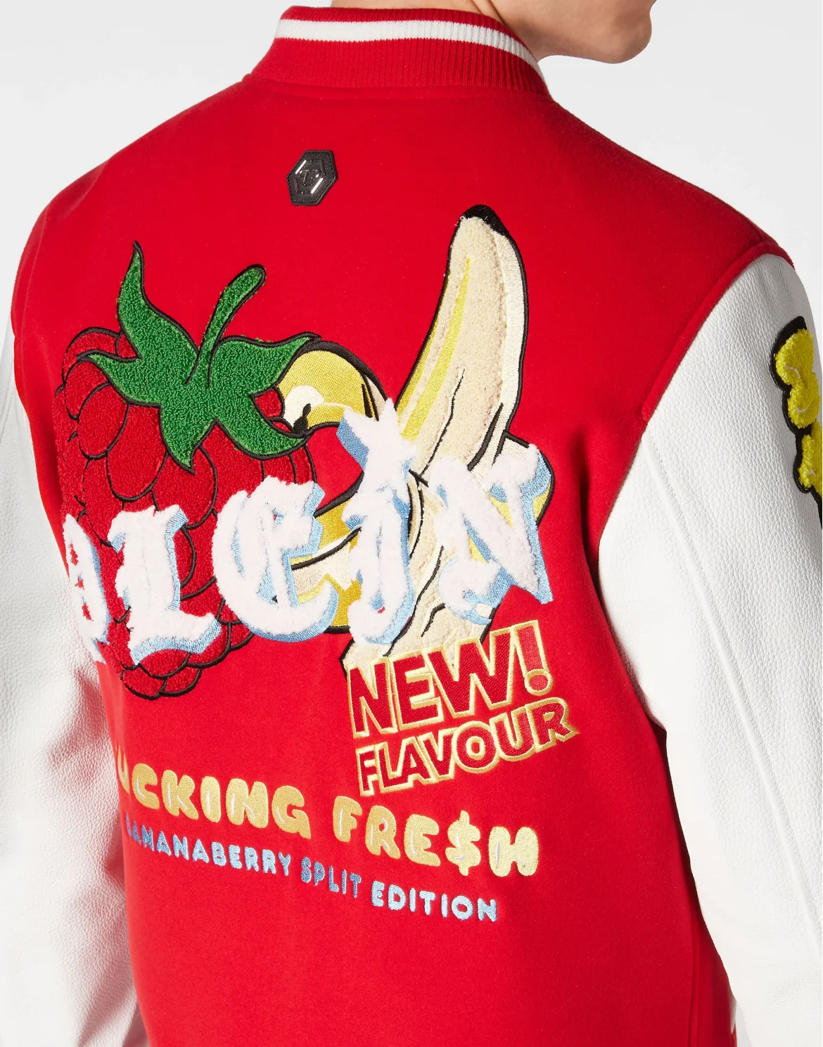 College Bomber with Woolen cloth base Tutti Frutti, цвет: Красный