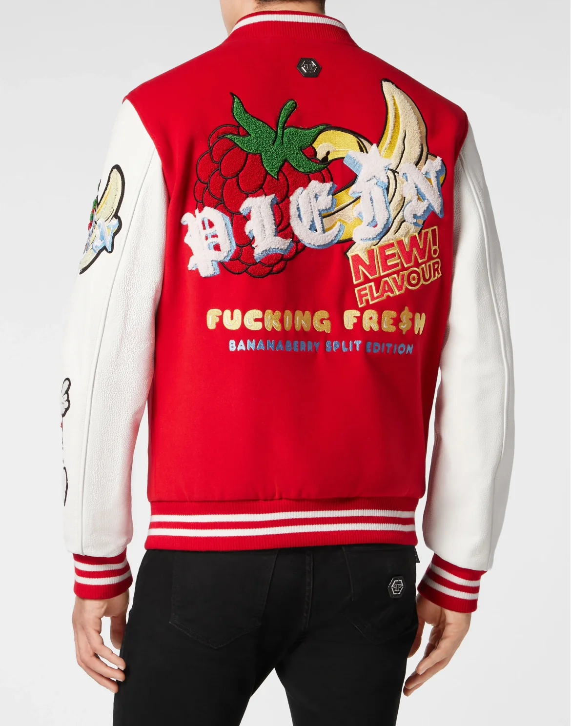 College Bomber with Woolen cloth base Tutti Frutti, цвет: Красный