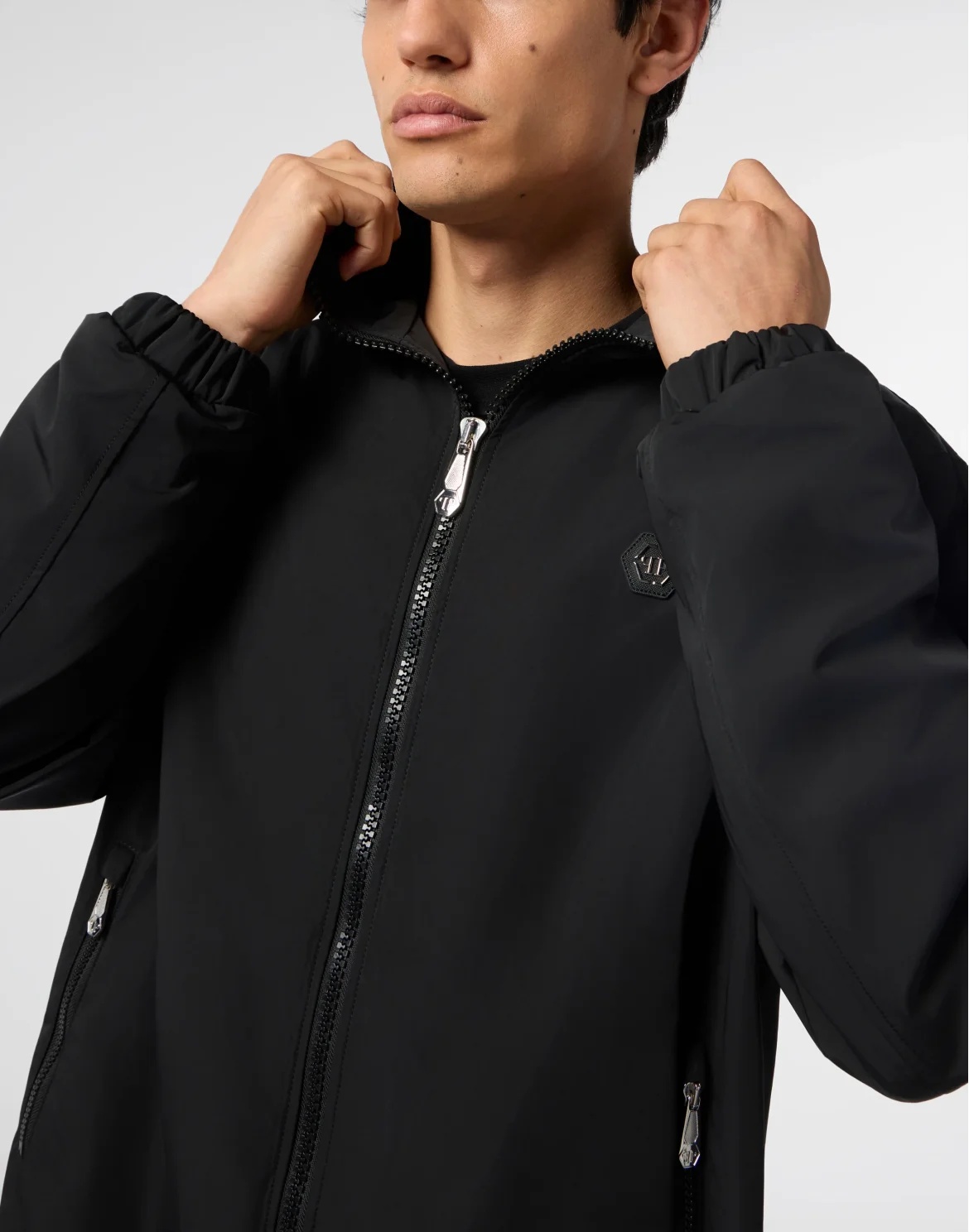 Nylon Windbreaker, цвет: Черный