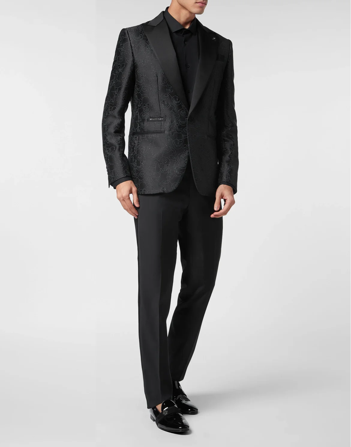 Jacquard Blazer Lord Fit Skull, цвет: Черный