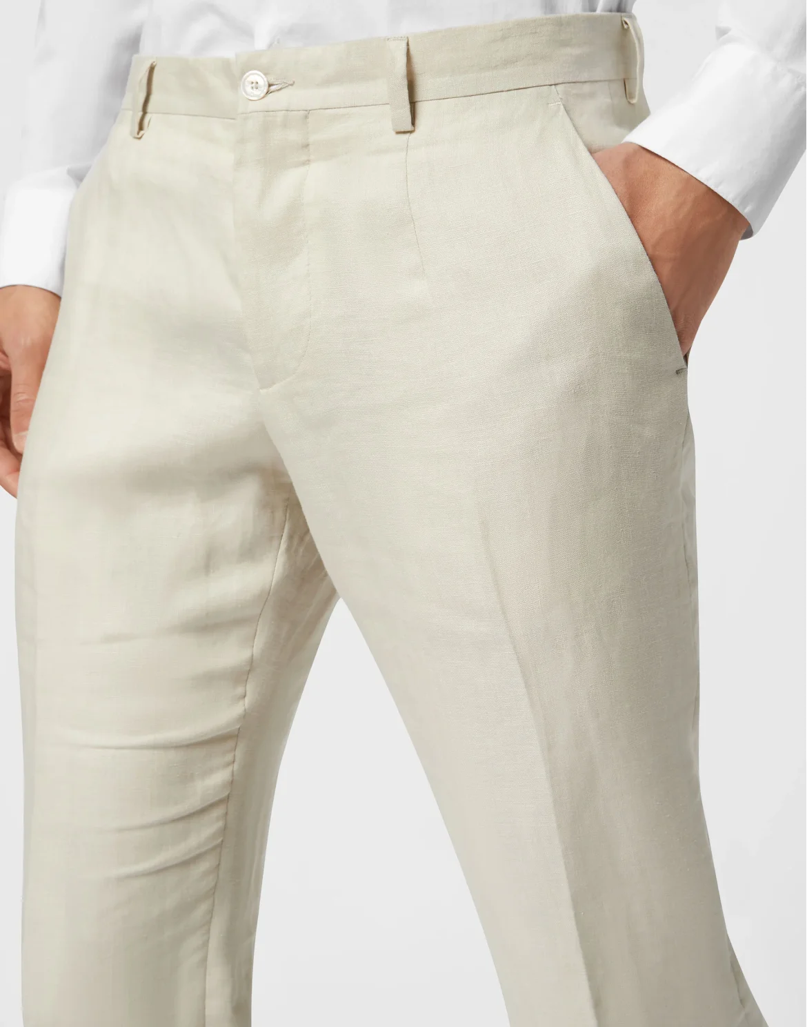 Linen Long Trousers Gigolò fit, цвет: Бежевый
