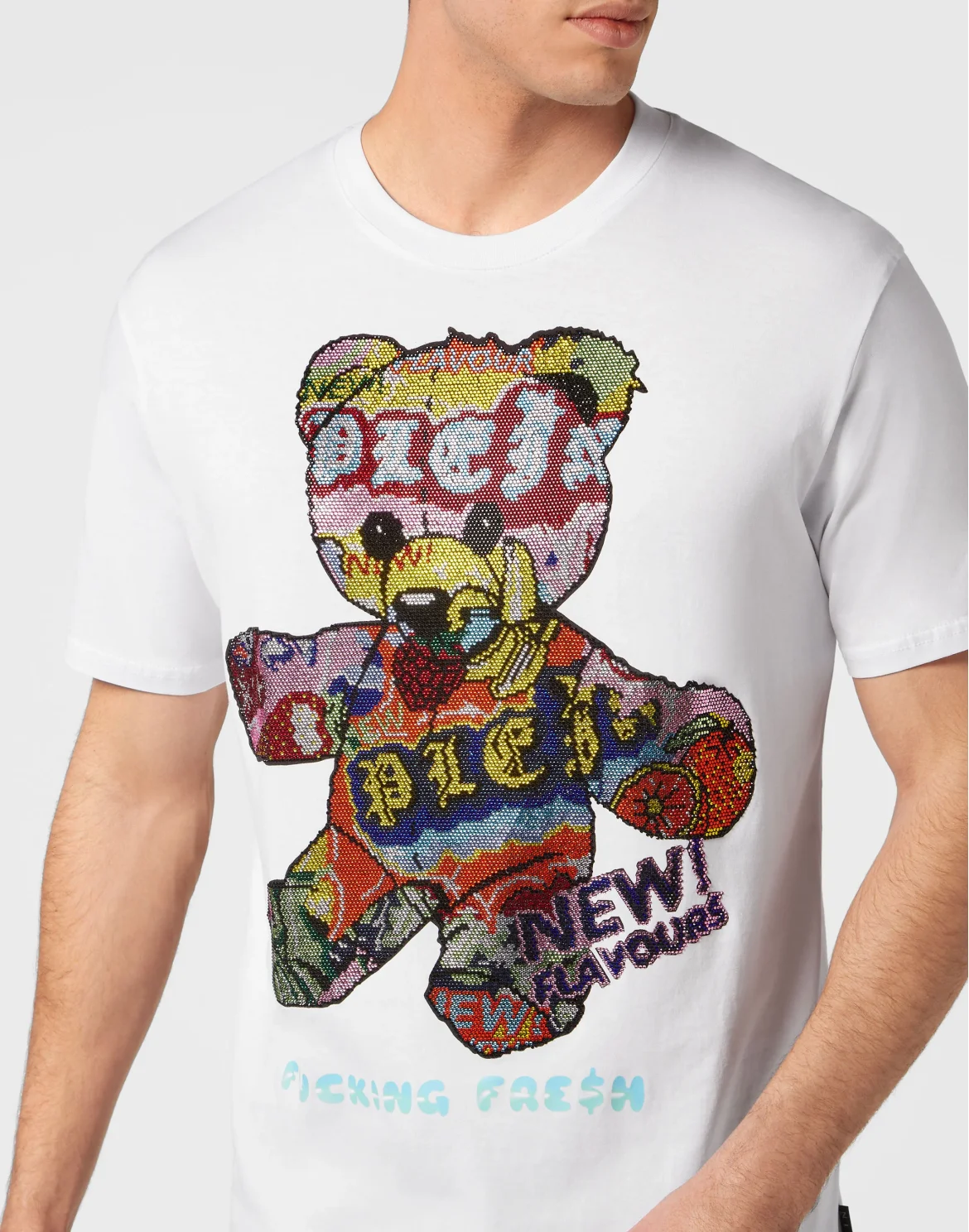 T-shirt Roundneck SS with crystals Tutti Frutti, цвет: Белый