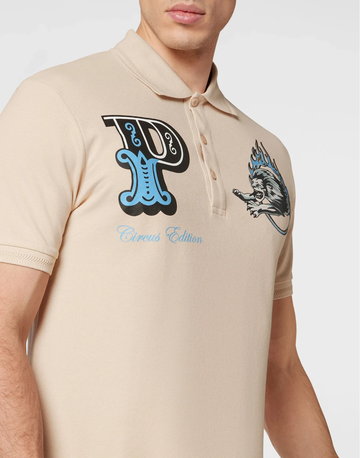 Piquet Polo Lion Circus, цвет: Бежевый