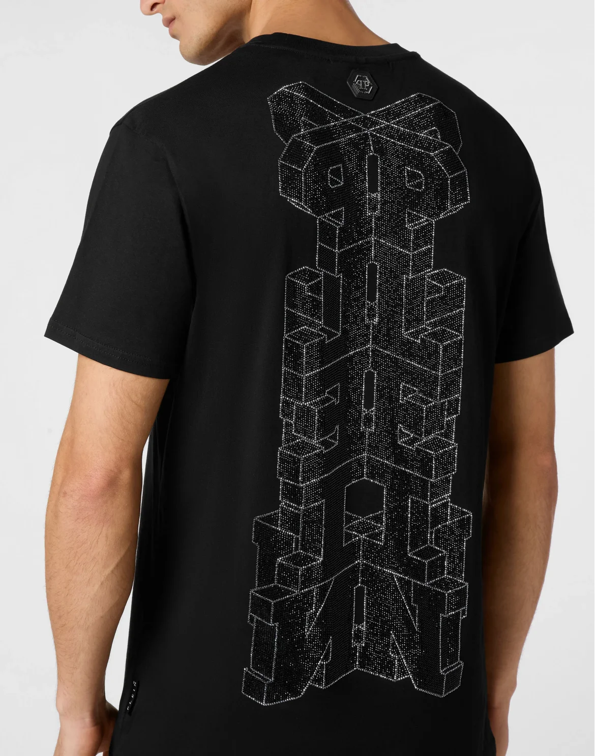 T-shirt Round Neck SS with crystals Wire Frame, цвет: Черный