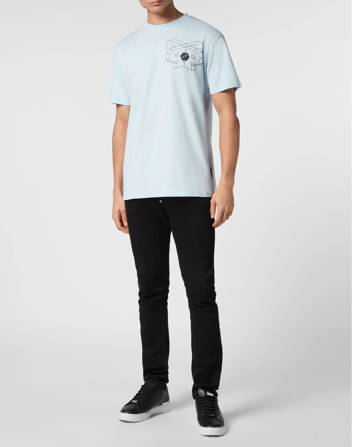 T-shirt Round Neck SS Wire Frame, цвет: Голубой
