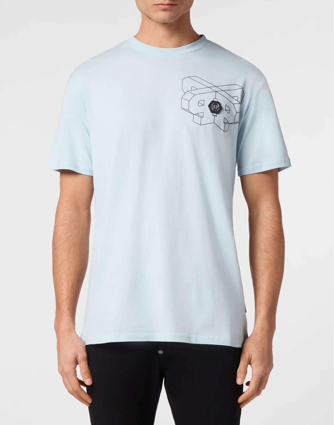 T-shirt Round Neck SS Wire Frame, цвет: Голубой