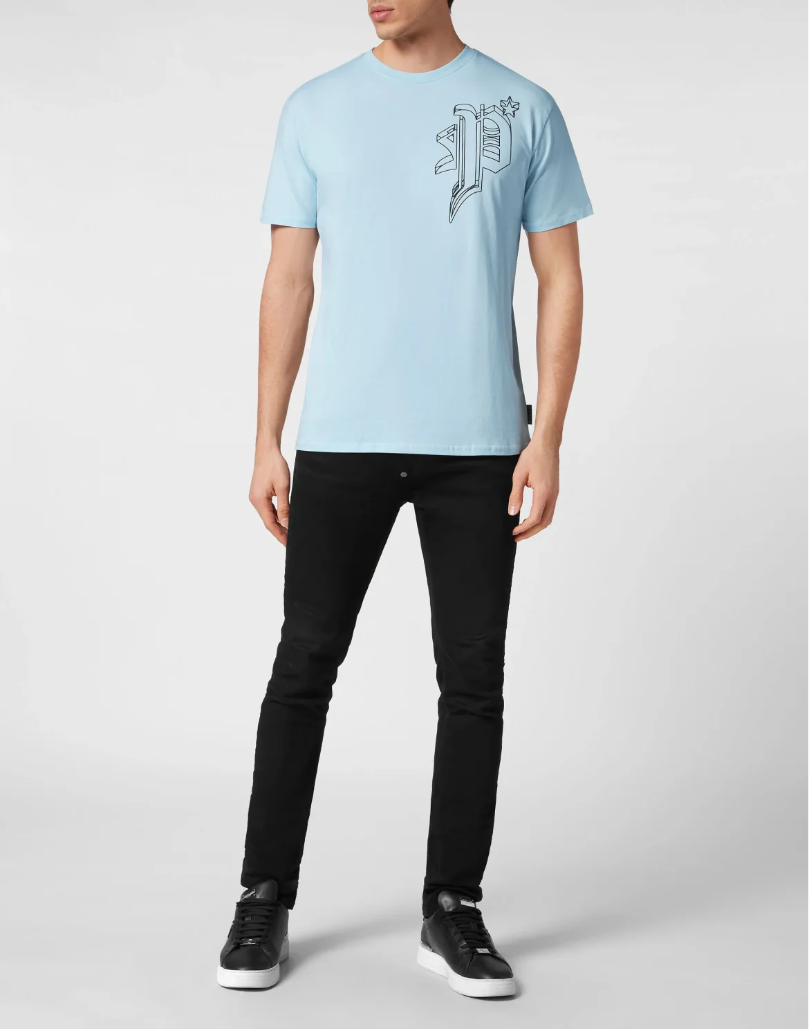 T-shirt Round Neck SS Wire Frame, цвет: Голубой