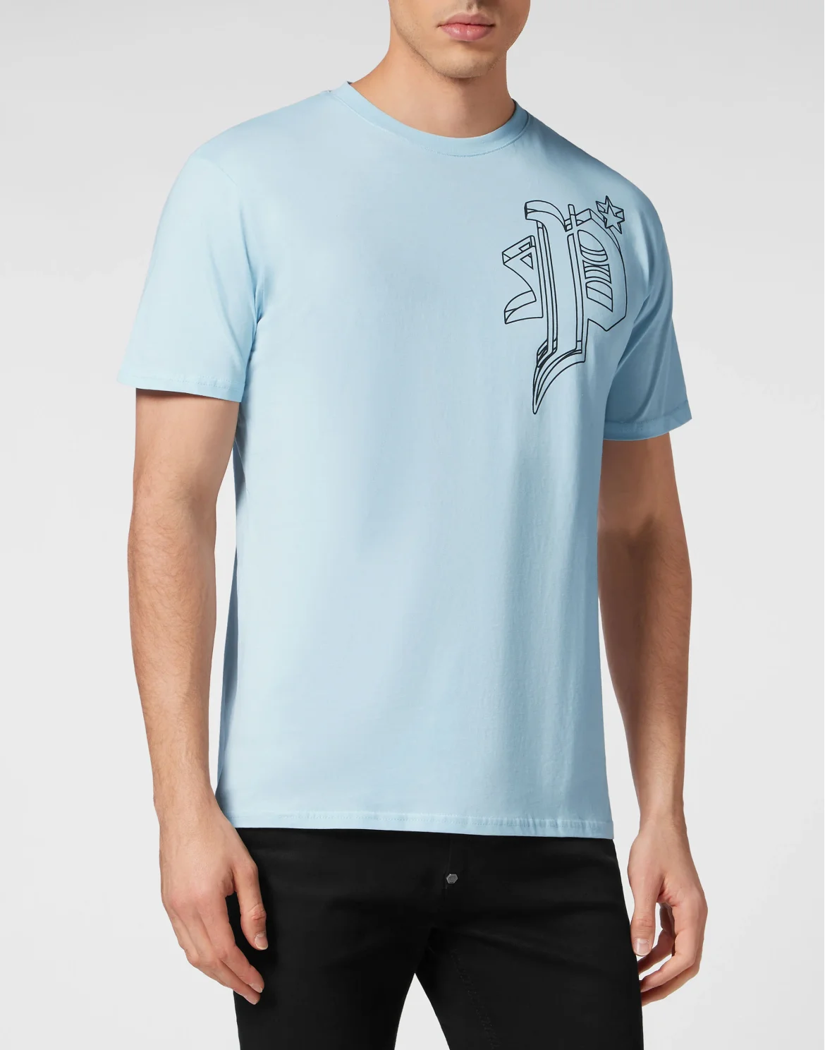 T-shirt Round Neck SS Wire Frame, цвет: Голубой