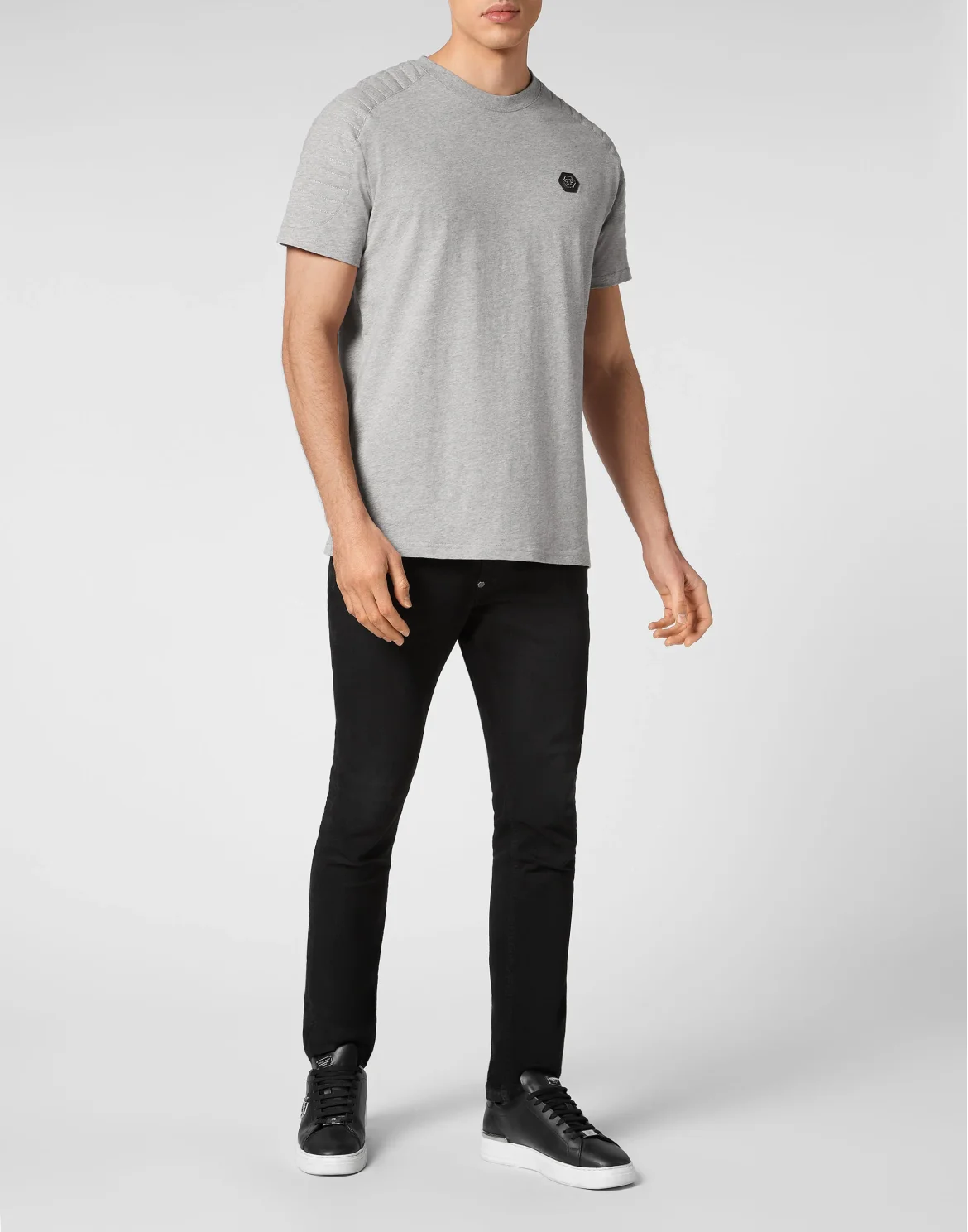 T-shirt Round Neck SS Cuts, цвет: Серый