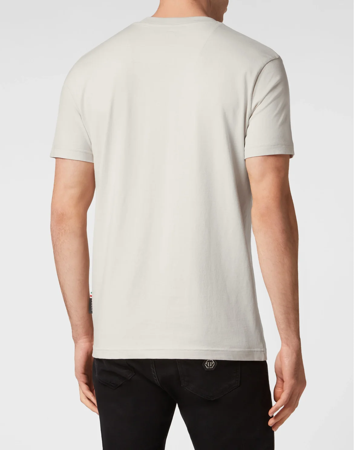 T-shirt Round Neck SS Dripping Skull, цвет: Бежевый