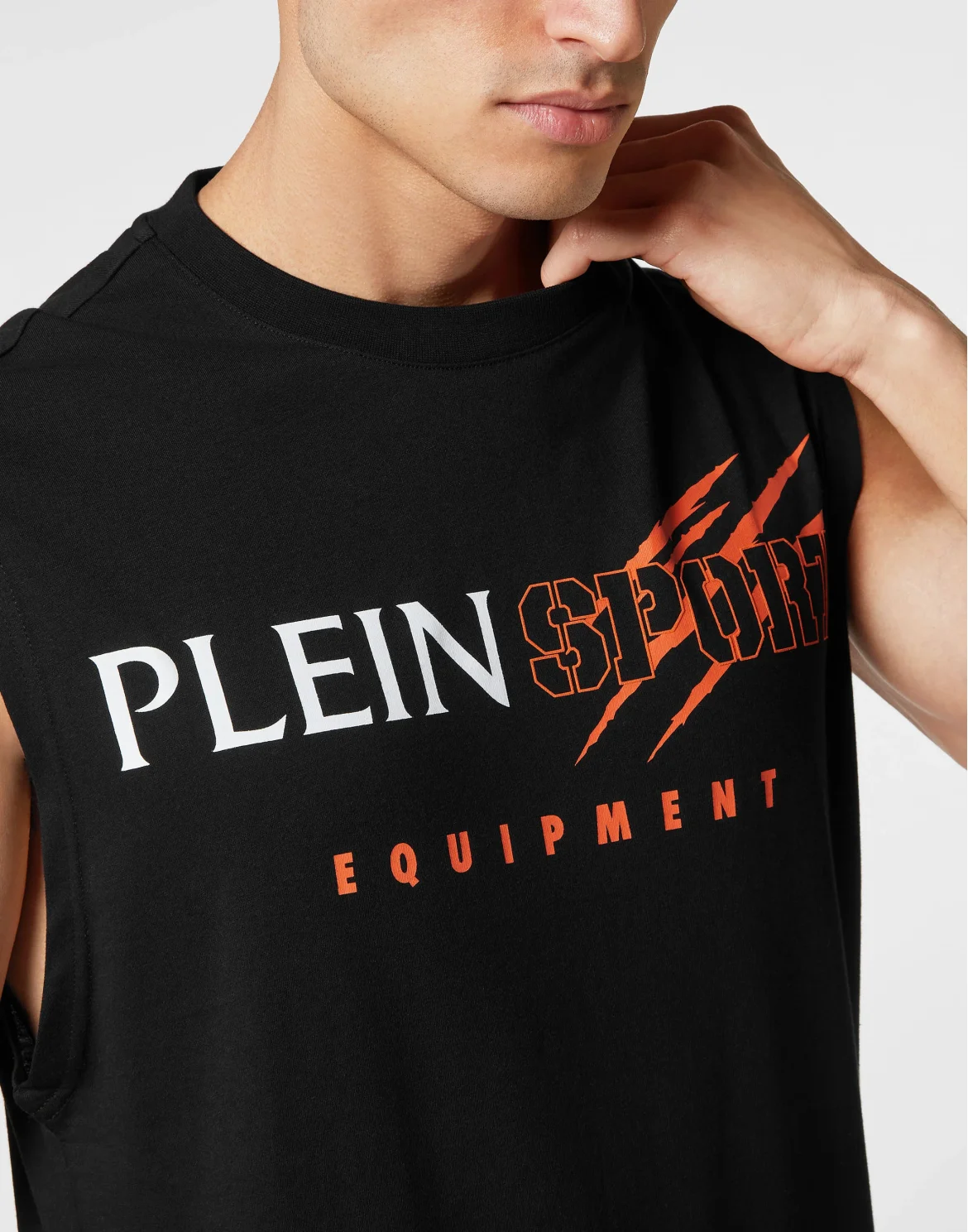 Sleeveless T-shirt Round Neck, цвет: Черный