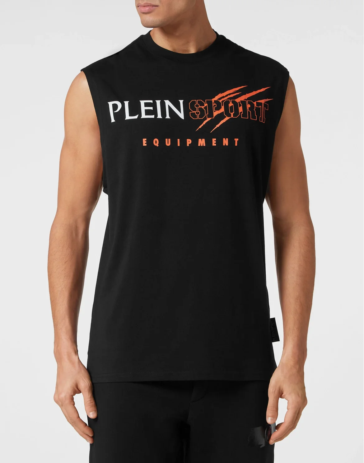 Sleeveless T-shirt Round Neck, цвет: Черный