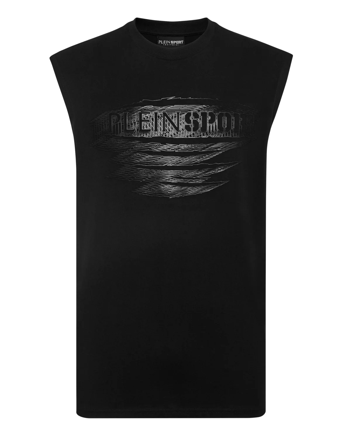 Sleeveless T-shirt Round Neck, цвет: Черный
