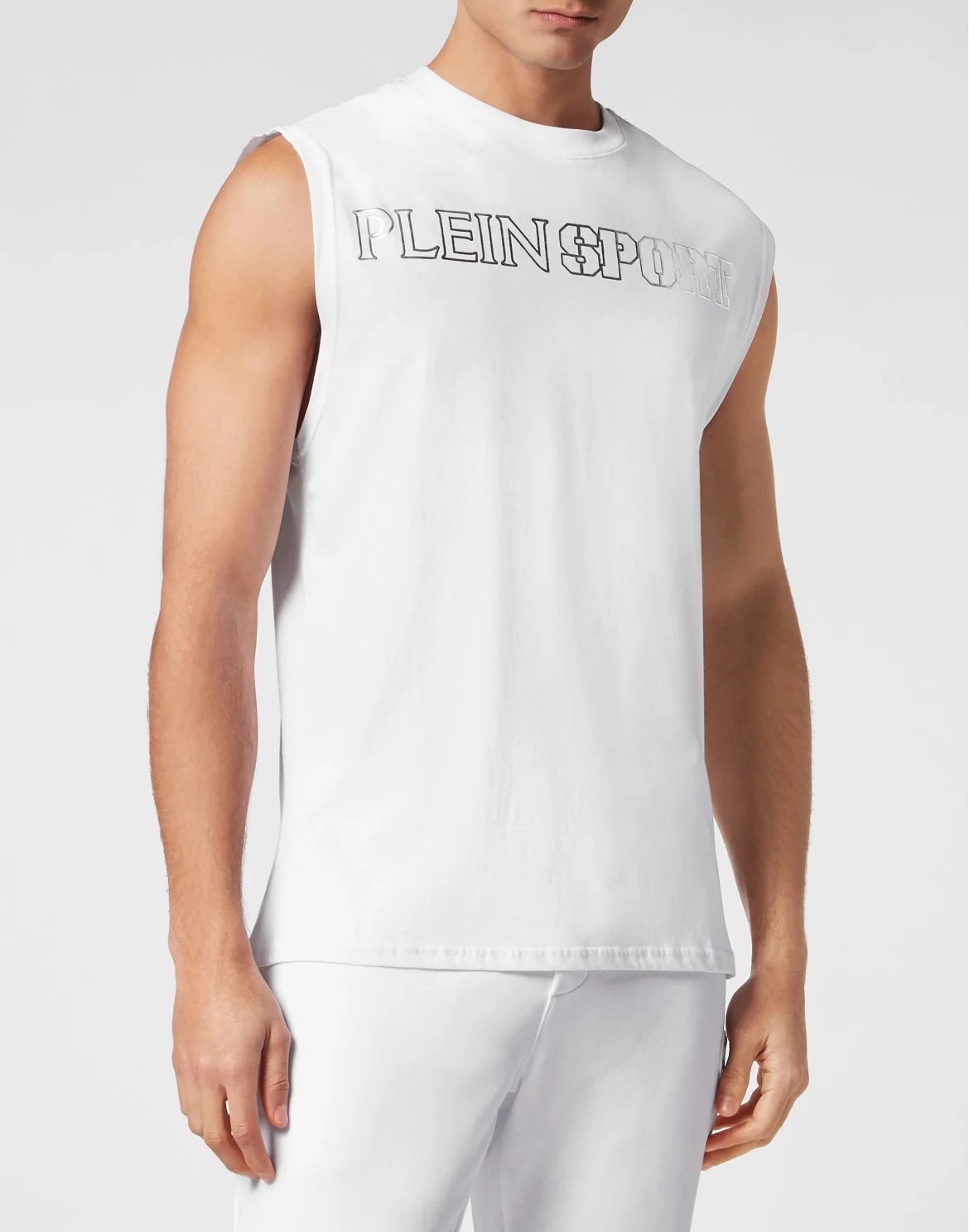 Sleeveless T-shirt Round Neck, цвет: Белый