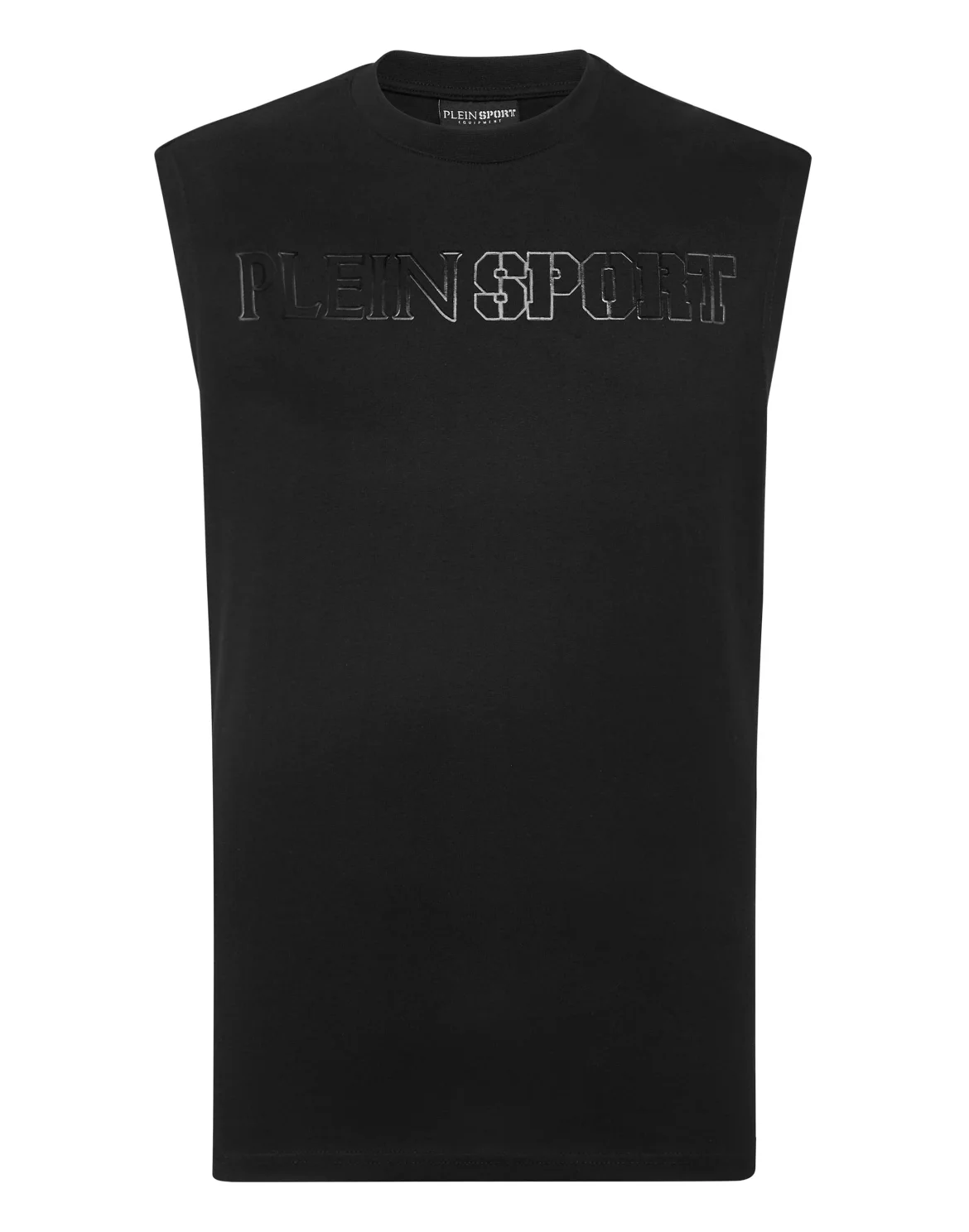 Sleeveless T-shirt Round Neck, цвет: Черный
