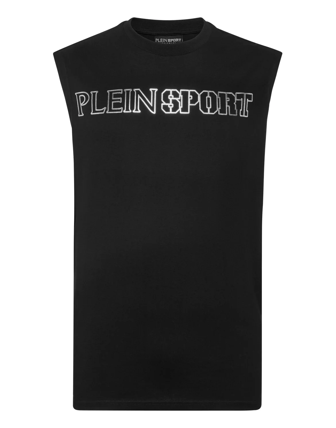 Sleeveless T-shirt Round Neck, цвет: Черный