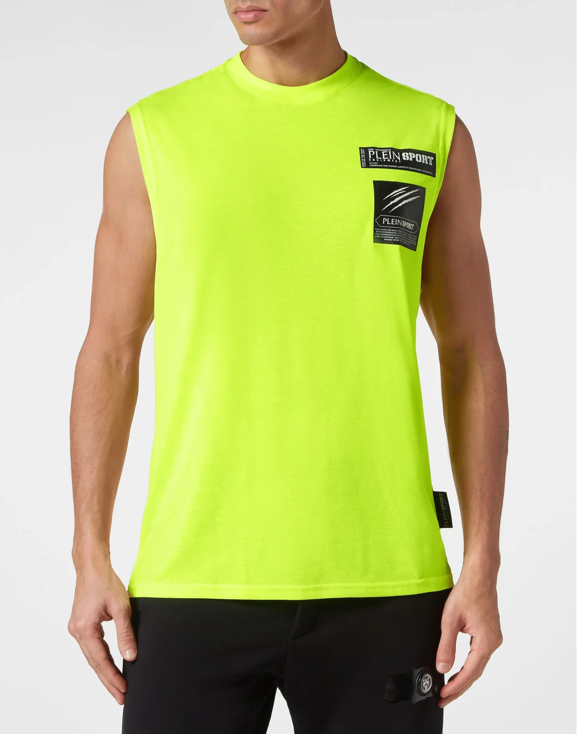 Sleeveless T-shirt Round Neck Scratch, цвет: Зеленый