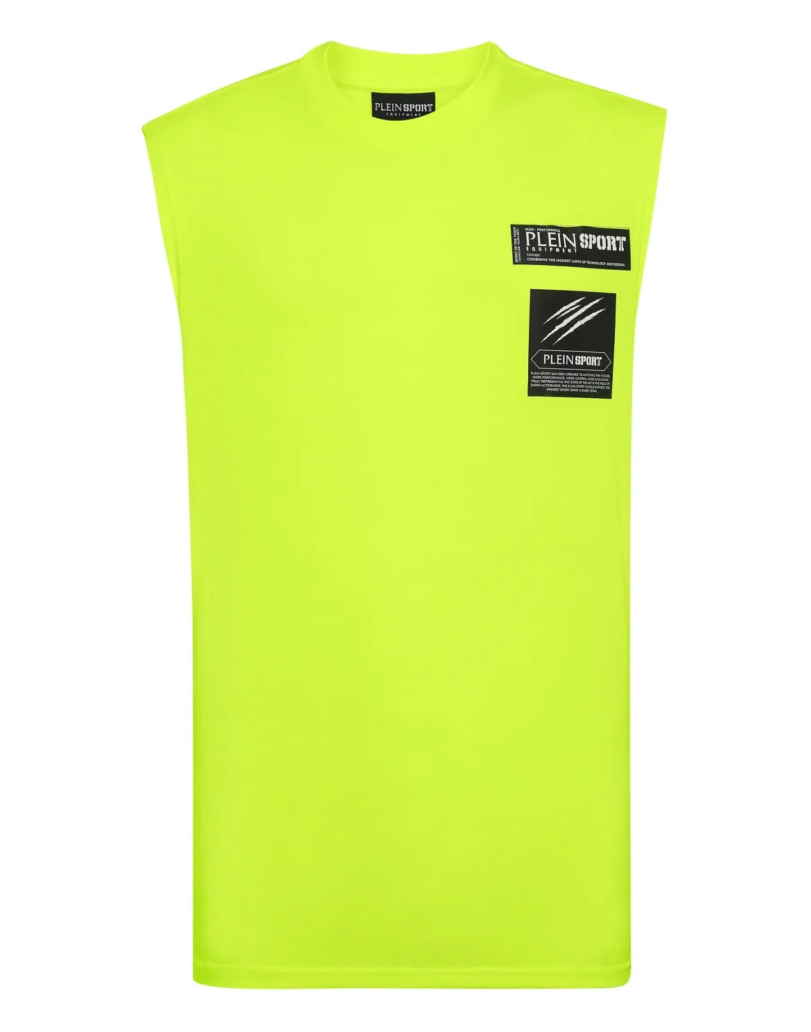 Sleeveless T-shirt Round Neck Scratch, цвет: Зеленый