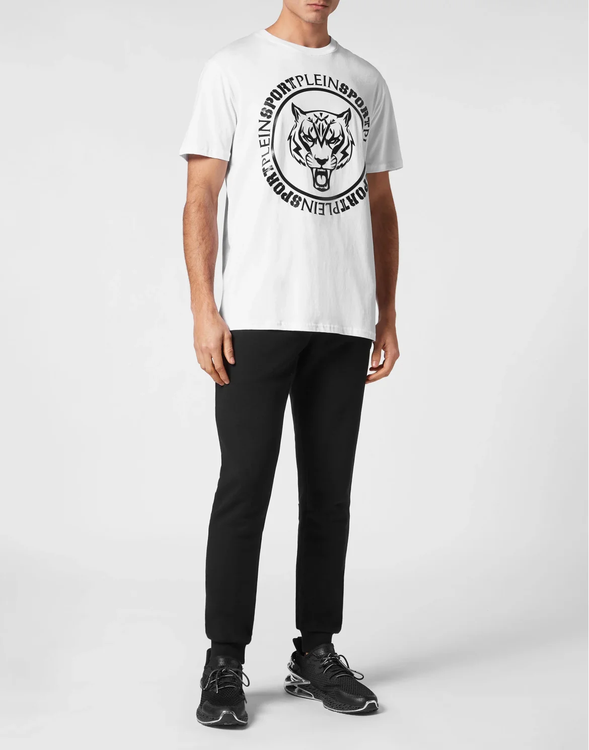 T-shirt Round Neck Carbon Tiger, цвет: Белый