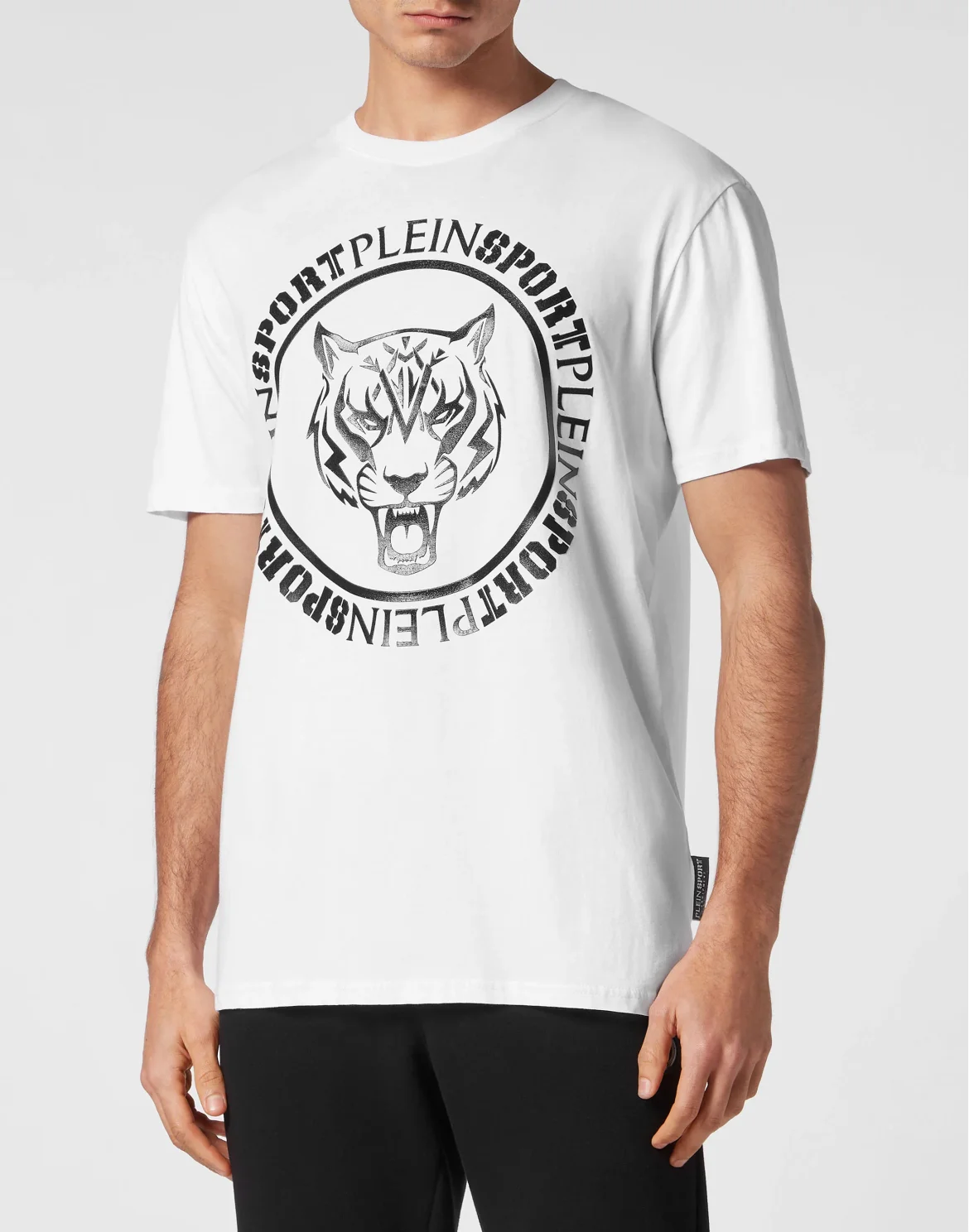 T-shirt Round Neck Carbon Tiger, цвет: Белый