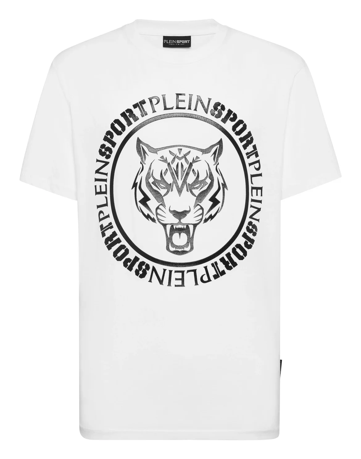 T-shirt Round Neck Carbon Tiger, цвет: Белый