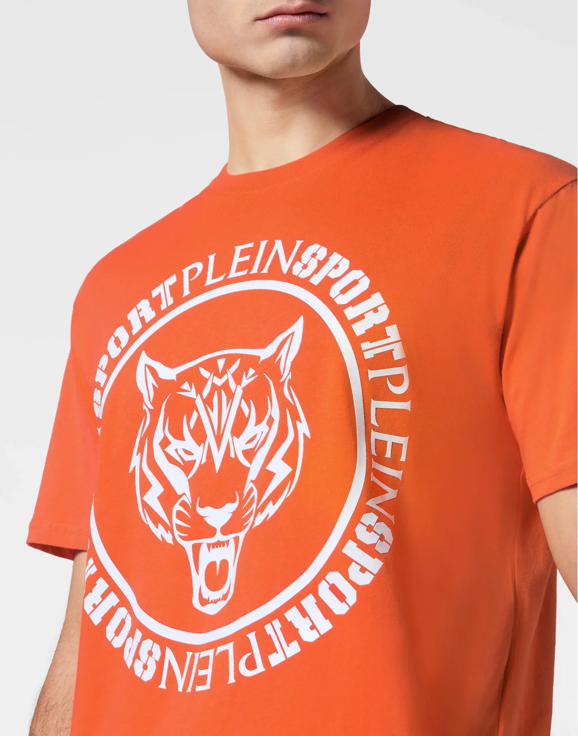 T-shirt Round Neck Carbon Tiger, цвет: Оранжевый
