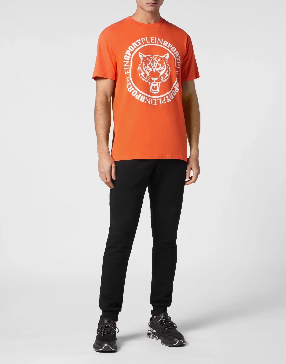 T-shirt Round Neck Carbon Tiger, цвет: Оранжевый
