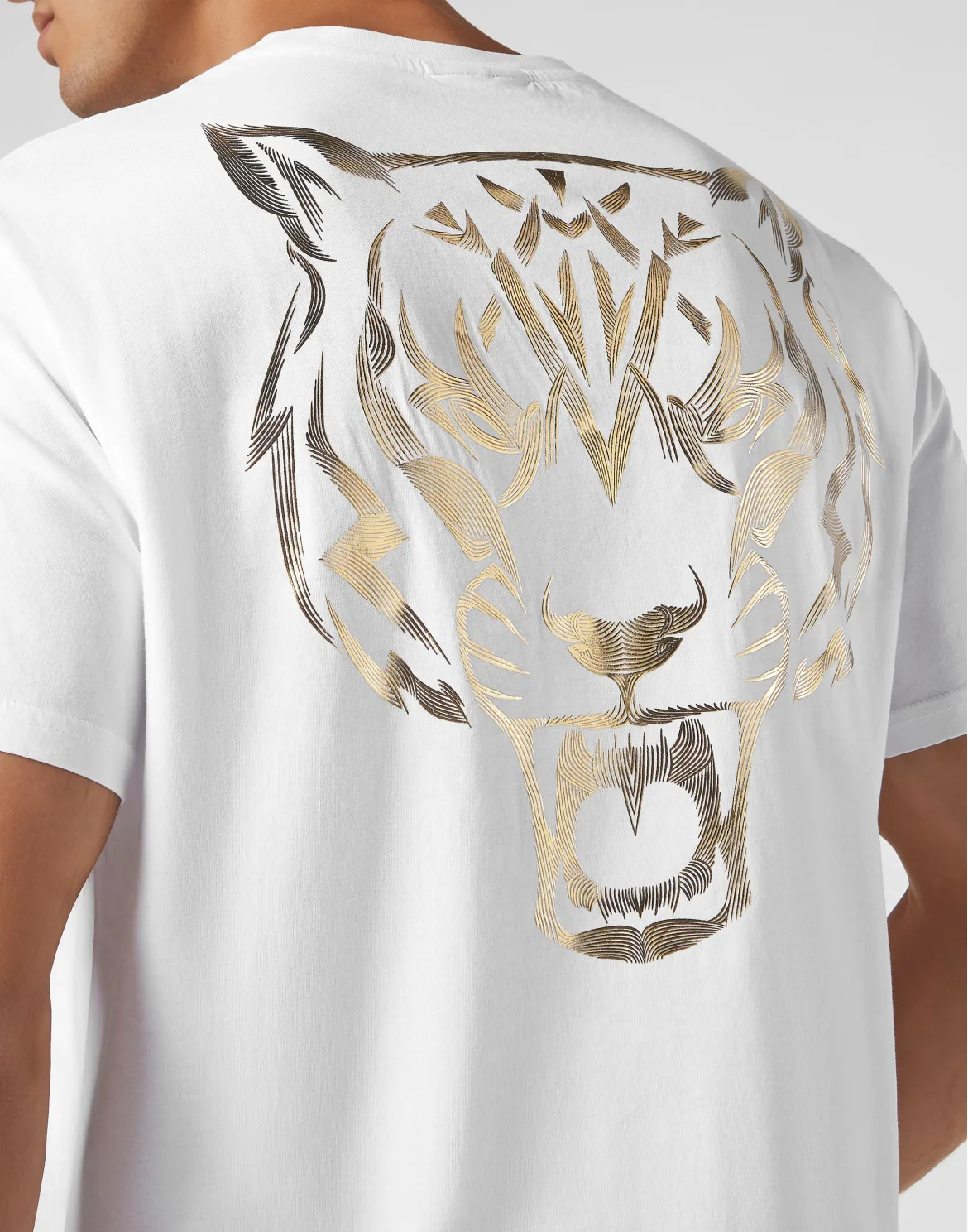 T-shirt Round Neck Tiger, цвет: Белый