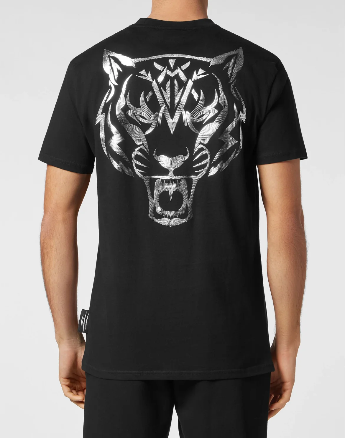T-shirt Round Neck Tiger, цвет: Черный